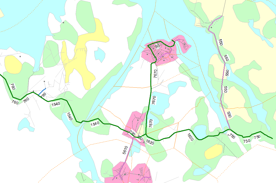 4.2 Beregnet ÅDT (2014) for dagens vegnett Figur 4: Årsdøgntrafikk (ÅDT)