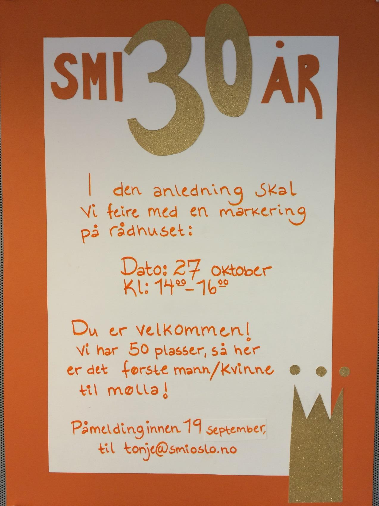 NB: Informasjon om etterfesten på SMI kommer,