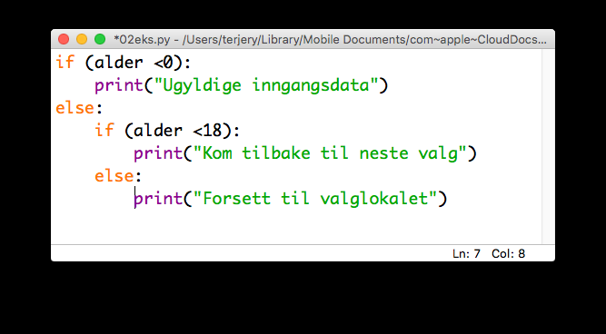 22 Flytskjema for nøstede if-setninger Kapittel 3.