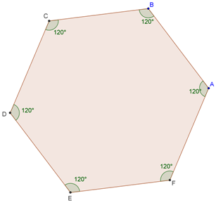 Sekskant شش ضلعی Vinkelsummen مجموعهھ ززوواايیا Summen av vinklene i en regulær sekskant er 120 o 6= 720 o