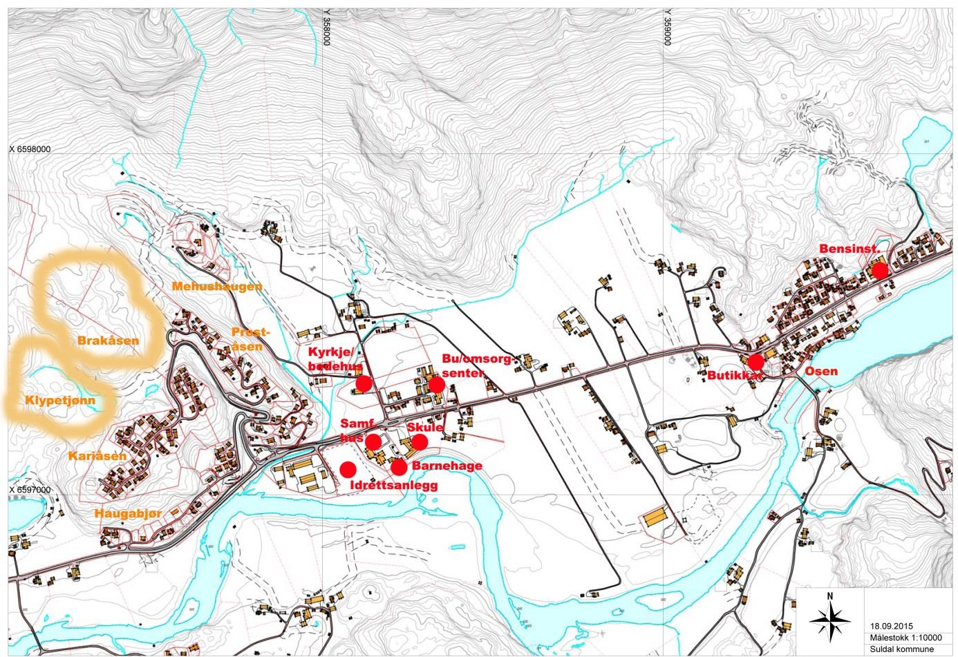 Detaljplan for Brakåsen og Klypetjønn, Suldal kommune Skildring av planoppdraget Bakgrunn for oppdraget Tettstaden Suldalsosen har ca 650 innbyggjarar (heile Vinjar skulekrins har ca 950).