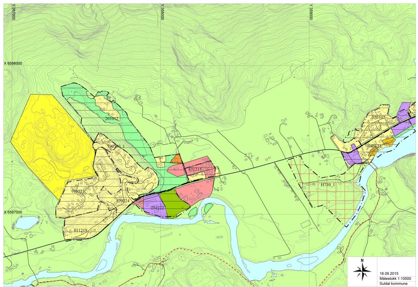 Planstatus m.v. Planområdet er avsett som bustadområde i gjeldande kommuneplan (2015), kart under. Det heiter i føresegnene at Brakåsen skal byggast ut før Klypetjønn.