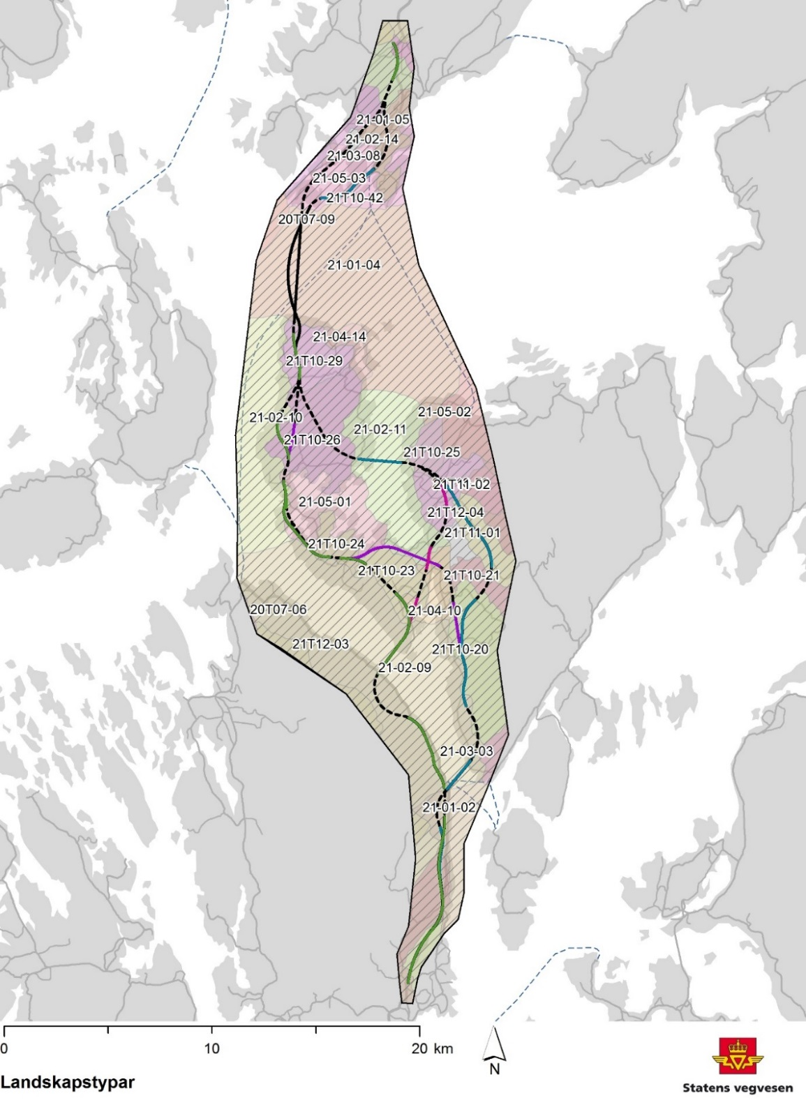 39 5 Situasjon i dag 5.1 Dagens landskapsbilete Landskapet i planområdet er analysert gjennom kartstudium og synfaringar i området.