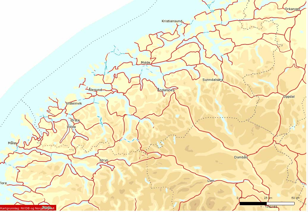 Dekningsområde (1503, 1505 ++) Molde Sunndal kommune 1503 1505 1604 1501 1502