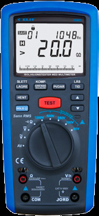 no for å laste de ned. Se vårt komplette sortiment på instrumenter, jording og lynvern eller tavlemateriell på vår hjemmeside www.elit.no ELIT 1560 ISOLASJONSMÅLER MED SANN RMS MULTIMETER El.