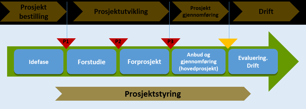 S i d e 18 Figur 6. Prosjektprosesser i Tysfjord kommune Alle prosjekt skal ha en prosjekteier og en prosjektleder. Prosjekteier er ansvarlig for prosjektets effektmål.