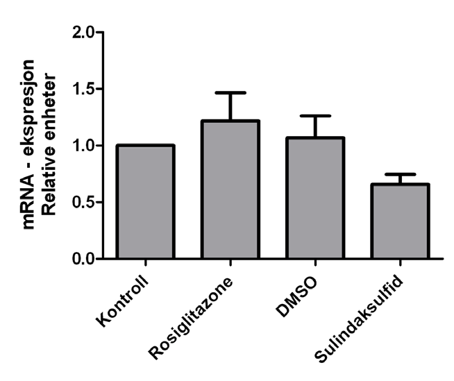 4.12. Effekt av rosiglitazon og sulindaksulfid på EP2-uttrykk Effekten av sulindaksulfid på EP2 ekspresjon ble sammenlignet med effekten av rosiglitazon.