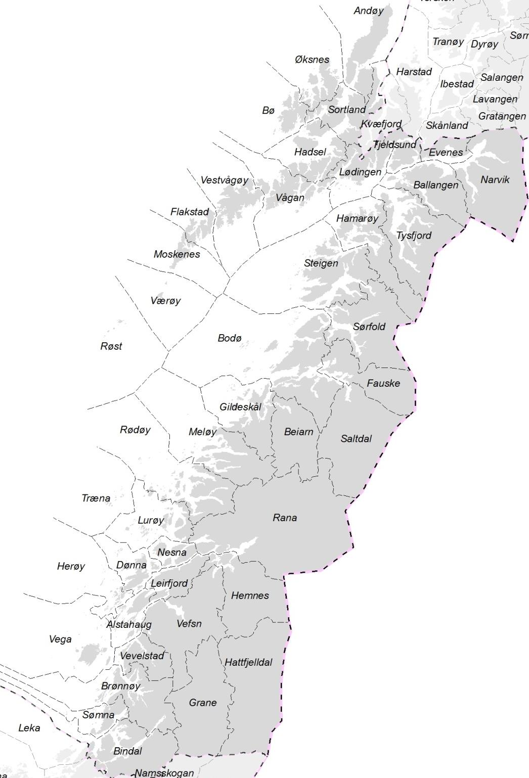 Ansvarsområde HV-14 AOR dekker NORDLAND fra trøndelagsgrensen i sør til og med Tysfjord kommune i nord.