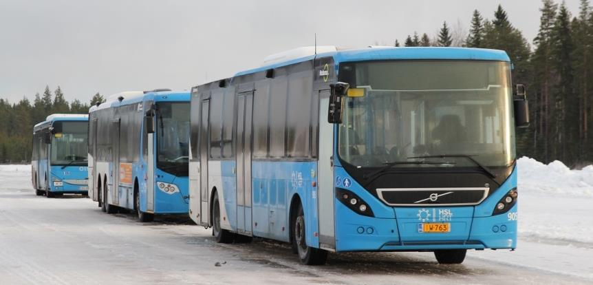 Fjerning av NO X - SCR og AdBlue med varm motor i sterk kulde De tre bussene med varm motor og Braunschweig syklus i avgasslab.