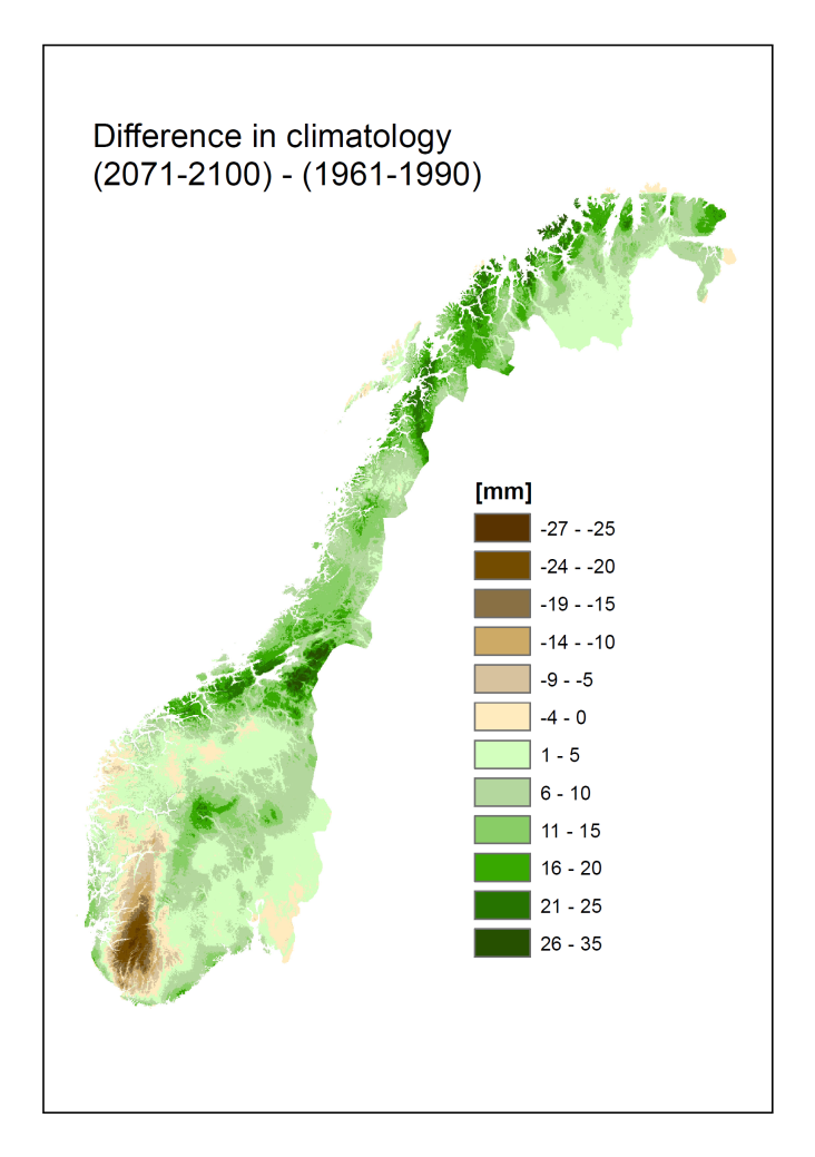 Framskrivninger: nedbør 10-day precipitation exceeding 60 mm MPI-B2