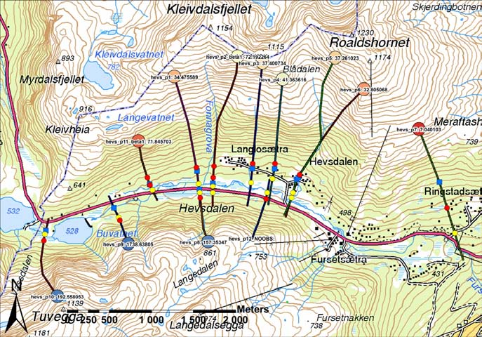 Forbedre faresonekartlegging Eksempelstudie Raumabanen (L.L. Kristensen, MSc UiO 2012 57 km jernbane Krysser mange uløpsområder Ca.