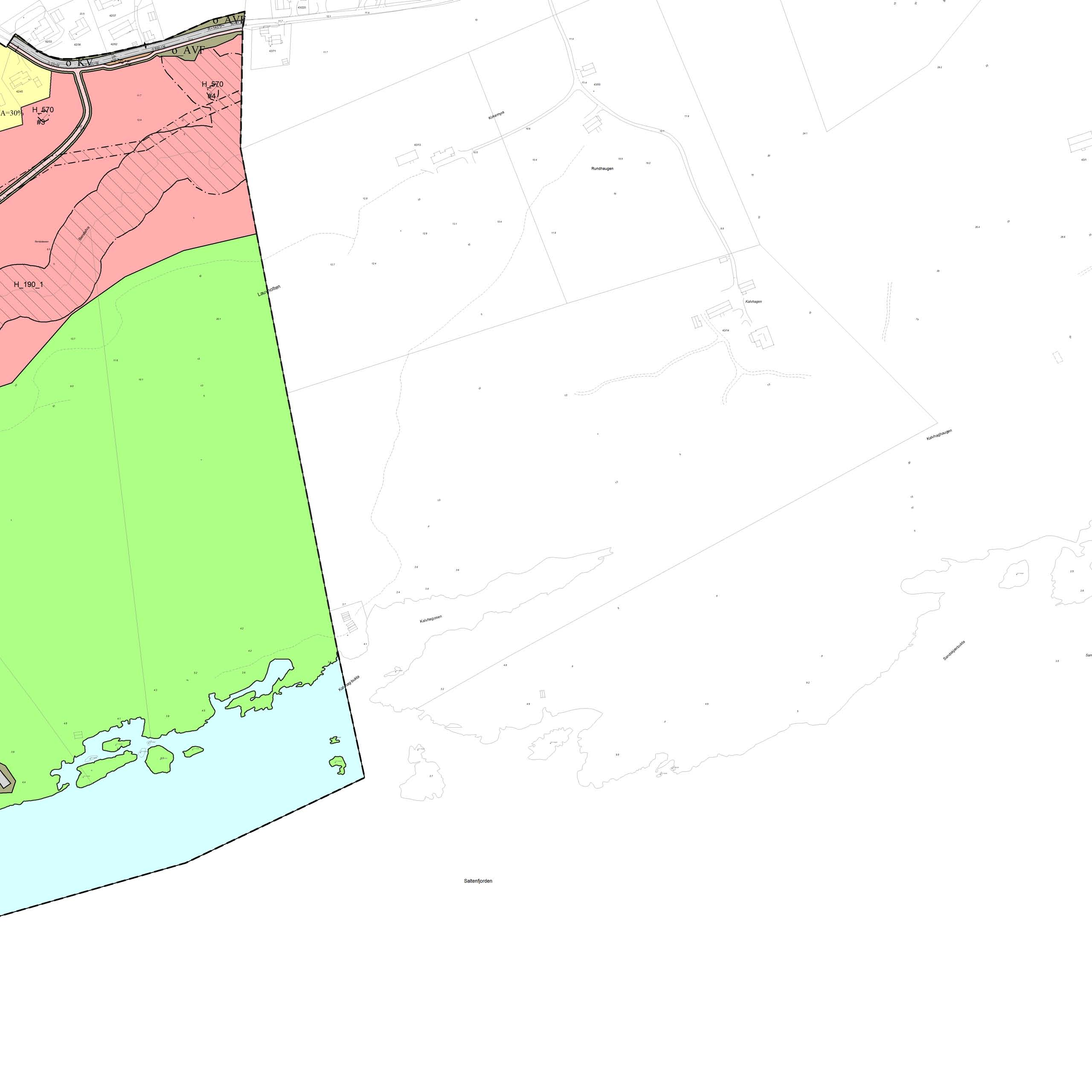 2) Kjøreveg Gang/sykkelveg Gangveg/gangareal/gågate Annen veggrunn - grøntareal Holdeplass/plattform Parkering Reguleringsplan- Landbruks-, natur og friluftsområder samt reindrift (PBL2008 12-5 NR.