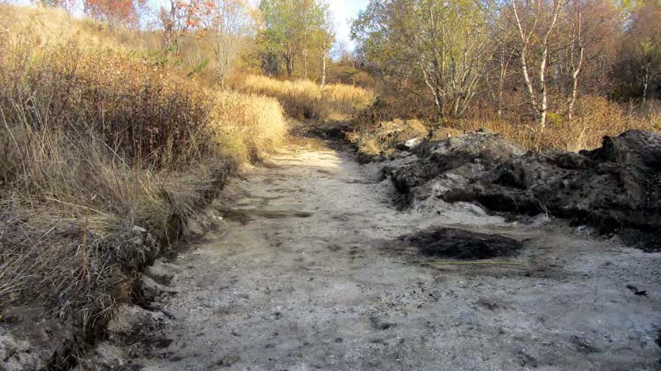 Kokegrop Id 178722-1 Kokegropa måler 1,2 m i diameter og består av kull iblandet skjellsand. Enkelte skjørbrent steiner påvist i toppflaten.