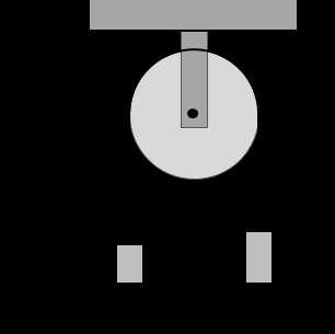 Oppgave 3 (6 poeng) To odder med masse m 1 = m og m = m er knyttet sammen med en masseøs snor som går over et hju med masse M = m og radius R.