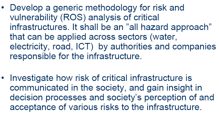 SAMRISK Samfunnssikkerhet og risiko DECRIS - Risk and Decision Systems