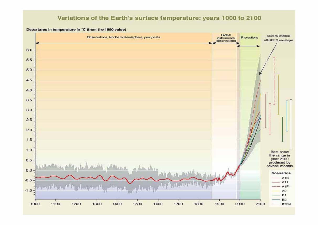 Jordas overflatetemperatur i de siste 1000