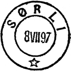 HS1 Type: Karteringspåskrift Sørlid 15/10 83 SØRLI (nytt) Nytt SØRLI poståpneri, i Lierne herred, ble opprettet fra 01.08.1897.