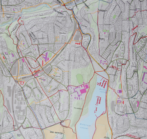 Gruppe Hvor går og sykler du? Turvegforbindelse fra Brannfjell til Østensjøvannet (). Enebakkveien ().