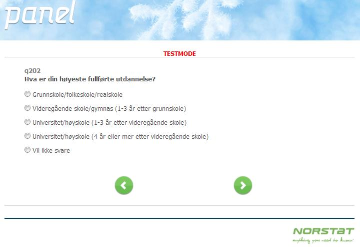 STEG 8: Etter disse avkrysningene ble respondentene stilt ovenfor ett av de tre treatmentene som vist i kapittel 4, figur 4.1-4.3.