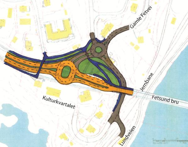 Tabell 2: SIDRA - Alternative kryssløsninger Alternativ S1: Ikke sirkulær rundkjøring Alternativ S2: Rundkjøring (stor) Alternativ S3: Rundkjøring