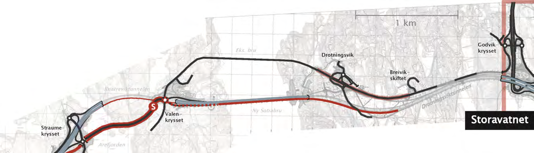 «Høyrestilt» Høyrestilte felt på ny Rv555 terminaltilkomst via ordinære kryss ved Storavatnet «Høyrestilt» er illustrert i figur 2.