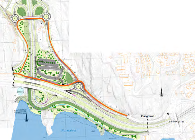 Alternativet er derfor videreført og nærmere presentert og evaluert (uten/med busstunnel) i kapittel 6 og 8. Figur 4.