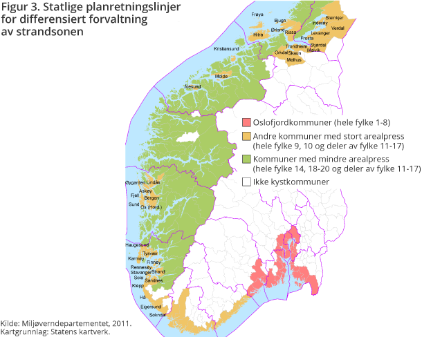 Tre hovedområder Kystkommunene langs Oslofjorden Andre områder der