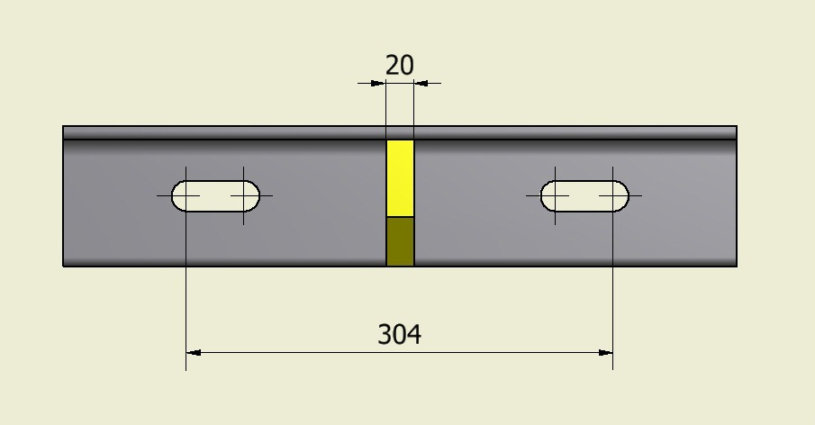 Vinkelprofil beregninger Innfestning av vinkelprofil til bjelkemast Vinkelprofil (L 100 x 100 x 10) har en lengde på 480 mm med maksimalavstand mellom opplager punkter (boltehull) på 304 mm ref. /4/.