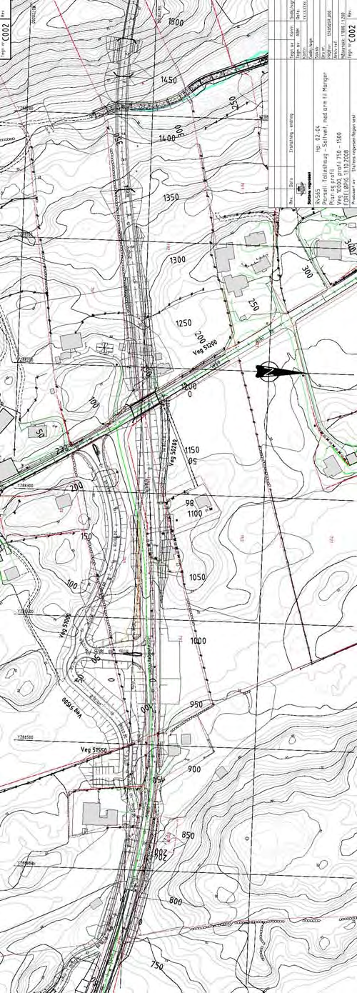 TILTAKET Inngrepets karakter Kartkode: RV 565 C002 Veianlegget: Langs eksisterende riksvei samt ny trasé med bro over Lundsdalen og tunnel i gjennom Lundåsen Tunnelstrekning: Ja Deponier: Ja