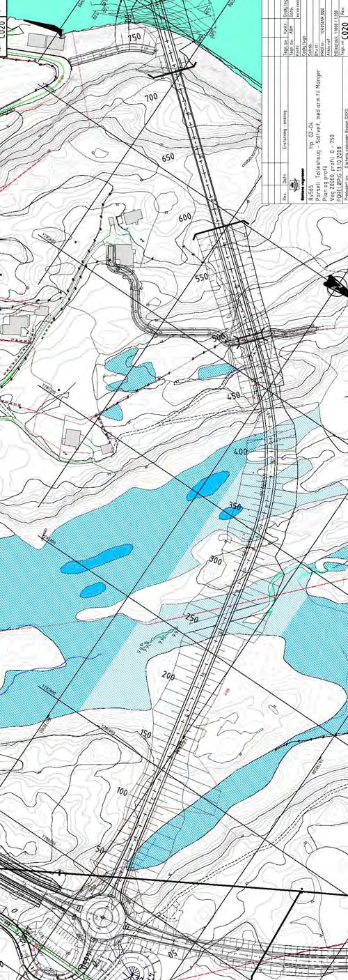 TILTAKET Inngrepets karakter Kartkode: RV 565 C020 Veianlegget: Rundkjøring ved Marås og parsell vestover til Hallandsvatnet (mot Manger). Bro på fylling.