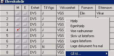 Elevskoleår vises da når Enhet + utdanning + personid er den samme.