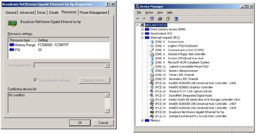 Avbrudd i Windows Interrupt Request (IRQ) på