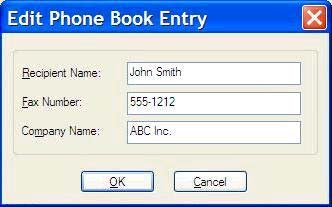 3. I dialogboksen Edit Phone Book (Rediger telefonbok), merk et eksisterende navn og klikk på Edit (Rediger).
