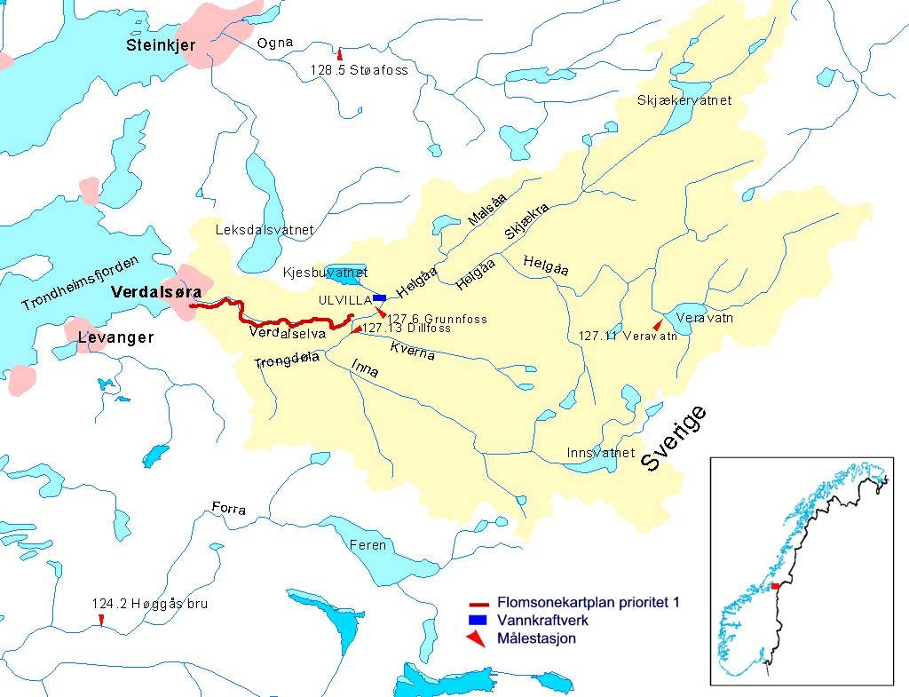 1. Beskrivelse av oppgaven I 2002 gjorde NVE en flomberegning (Drageset, 2002) som la grunnlag for flomsonekartlegging for Verdalsøra (Larsen og Sæter, 2004).