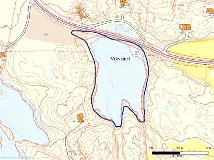 22 Ulvøya: Vikvatnet UTM: EUREF89 32VNR, Ø: 032, N: 597 Naturtype: Rik kulturlandskapssjø E08 Utforming: Næringsrik utforming E0801 Verdi: Lokalt viktig C Vernestatus: Ingen vernestatus Trusler: