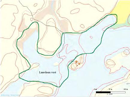 30 Melandsjø: Lauvåsen vest UTM: EUREF89 32VMR, Ø: 8736, N: 5397 Naturtype: Rikmyr A05 Utforming: Åpen intermediær og rikmyr i lavlandet A0505 Verdi: Viktig B Vernestatus: Trusler: