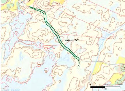 31 Melandsjø: Lauvåsen nord UTM: EUREF89 32VMR, Ø: 8711, N: 5438 Naturtype: Artsrik veikant D03 Utforming: Verdi: Viktig B Vernestatus: Ingen vernestatus Trusler: Gjengroing & Masseuttak/utfylling