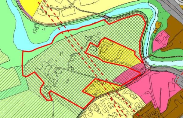 1200 meter nordvest for Sandvika stasjon. Området utgjør den østre delen av et større, sammenhengende kulturlandskap. Slependveien avgrenser området i sør, Sandvikselva i nord og øst.