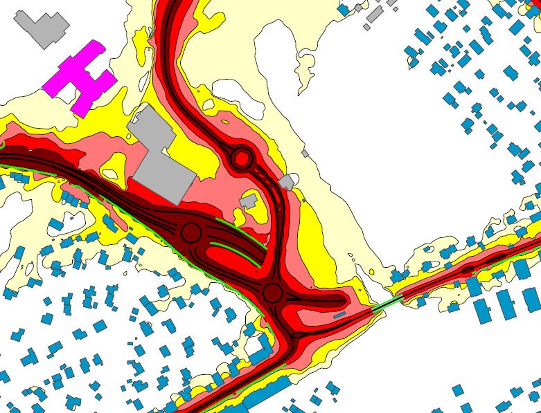 Området er regulert til boligformål i en plan fra 1935. Det er ikke registrert særskilte verneinteresser i området. Søndre del av området er noe utsatt for støy fra veitrafikk (Gamle Ringeriksvei).