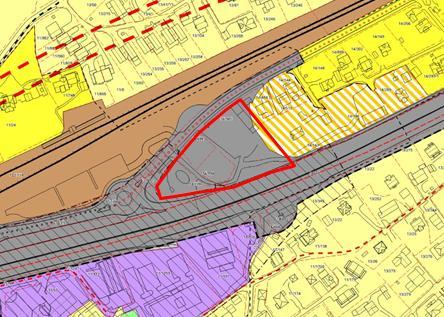 kjøreveg, annen veggrunn, bolig og bussvei. Bussveien vil gå over i bussbro rett sør for omsøkt areal. Reguleringsplanforslaget har ligget ute til offentlig ettersyn høsten 2016.