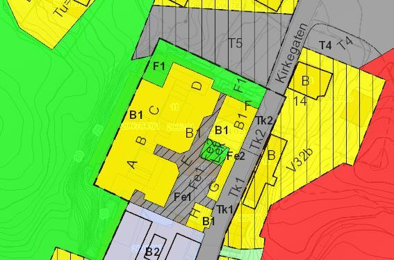 Utsnitt gjeldende reguleringsplan m/bestemmelser: REGULERINGSPLAN FOR GRIMSTAD SENTRUM REGULERINGSBESTEMMELSER INNHOLD: KAP. 1: KAP. 2: KAP. 3: KAP. 4: KAP 1. REGULERINGSPLANEN. REGULERINGSFORMÅL.