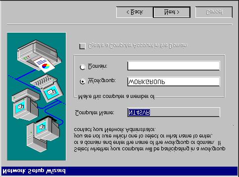 Windows ber deretter om en "Ethernet ID". Dette fyller du bare ut hvis det er flere enn ett nettverkskort på maskinen.