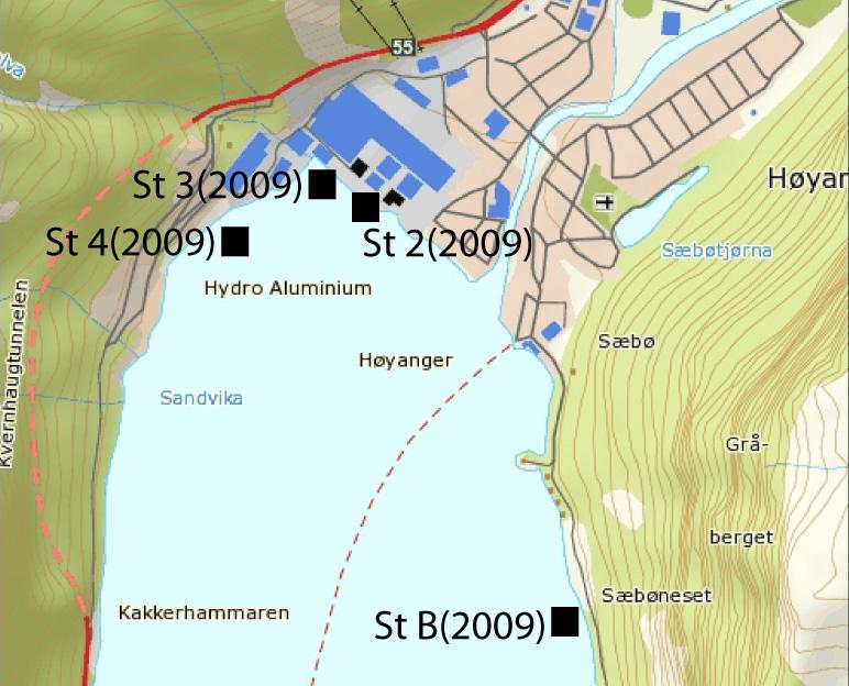 NA 5907-2010 For blåskjell er det i undersøkelsene før 2009 funnet forhøyede verdier av kadmium (Cd), kobber (Cu) og bly (Pb) med klassifisering av skjellene til Tilstandsklasse, Meget sterkt