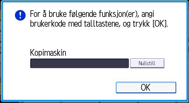 2. Komme i gang Logge på maskinen Når autentiseringskjermbildet vises Hvis Grunnleggende autentisering, Windows-autentisering eller LDAP-autentisering er aktiv, vises autentiseringsskjermbildet.