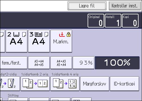 3. Kopi Lagre data i Dokumentserver Dokumentserveren gjør det mulig for deg å lagre dokumenter som leses med kopifunksjonen, på denne maskinens harddisk.