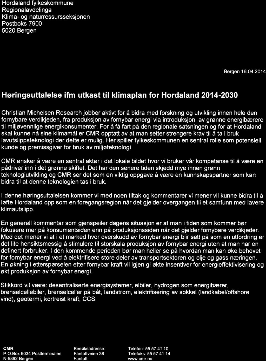 Høyring: Klimaplan for Hordaland