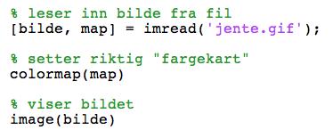 13 Noen bildeeksempler Representasjon: To-dimensjonal tabell Rader x kolonner med verdi for hver bildeelement (piksel)