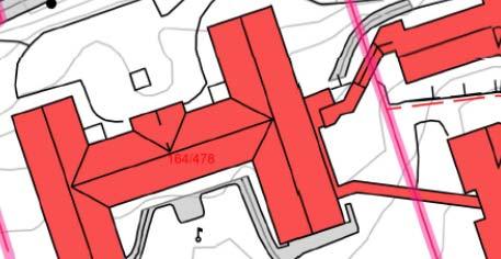 8.18 Seksjonering: Ca plassering av seksjonering jf. blå linje. Bruttoareal: Vestlig del er ca. 880 m 2 og østlig del er ca. 740 m 2.