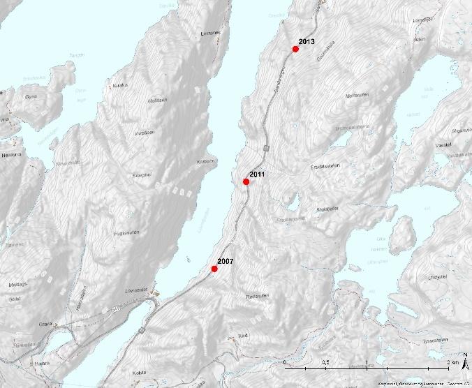 21 4 4.1 DAGENS SITUASJON Veg- og transportsystemet Rv. 13 og fv. 46 er del av hovudvegnettet i Ryfylke. Etter at Sandsfjord bru opna, er det ferjefritt samband mellom Sand og Ropeid.