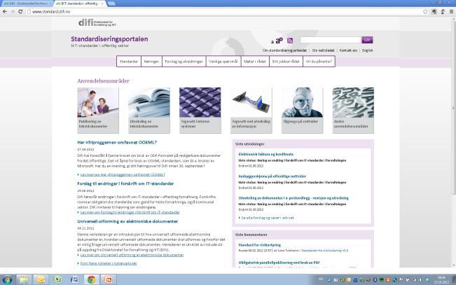 IT-standarder for offentlig sektor Referansekatalog for IT-standarder i offentlig sektor Inneholder obligatoriske og anbefalte